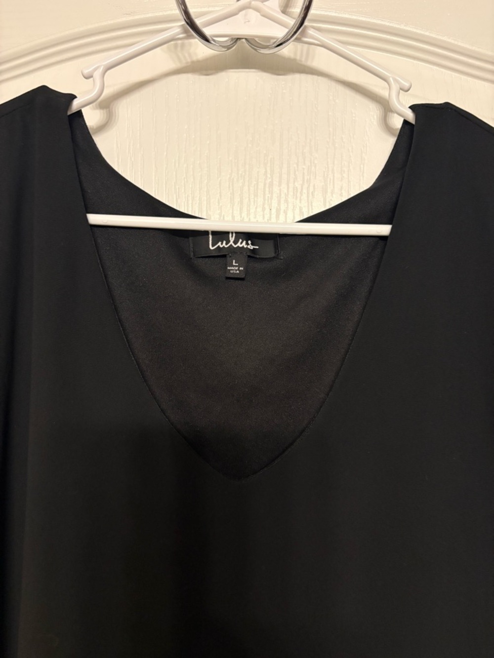 Lulu's Black V-Neck Classic Shift Dress - Picture 2 of 6